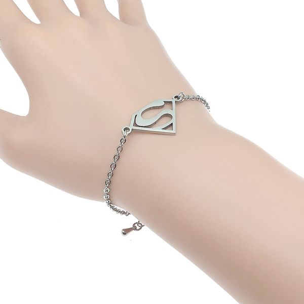 superman stainless steel charm bracelet stainless steel superman pendant chain bracelet for women girl, Golden;silver
superman stainless steel charm bracelet stainless steel superman pendant chain bracelet for women girl, Golden;silver