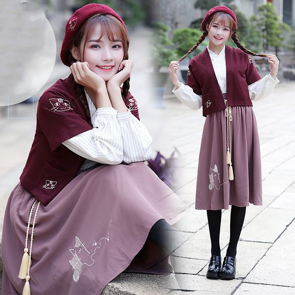 stage wear hanfu women embroidery dance costume chinese reform fairy dress singers oriental festival outfit performance clothing dc4366, Black;red
stage wear hanfu women embroidery dance costume chinese reform fairy dress singers oriental festival outfit performance clothing dc4366, Black;red