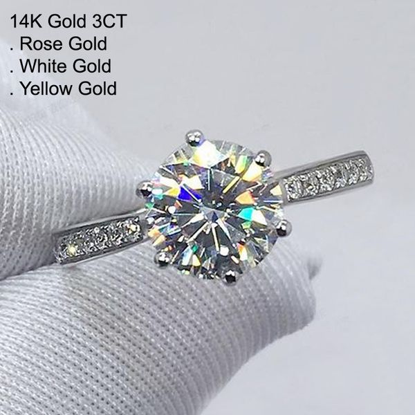 14k white gold 3 moissanite diamond ring women classic trendy wedding party engagement anniversary ring 3 ct d color, Golden;silver
14k white gold 3 moissanite diamond ring women classic trendy wedding party engagement anniversary ring 3 ct d color, Golden;silver