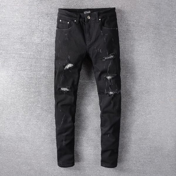 2020 designer jeans men's summer fashion stretch slim straight jeans denim trend men's casual pants wholesale-2, Blue
2020 designer jeans men's summer fashion stretch slim straight jeans denim trend men's casual pants wholesale-2, Blue