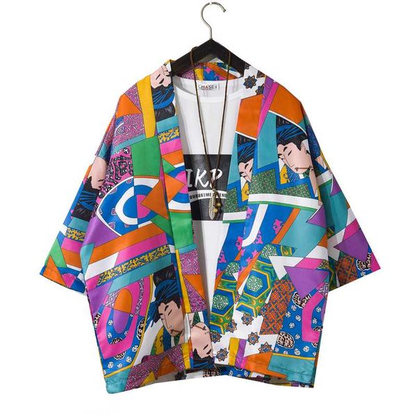 cartoon streetwear men japanese style printed casual kimono jackets hip hop half casual sleeve cardigan outerwear bathrobe, Black;brown
cartoon streetwear men japanese style printed casual kimono jackets hip hop half casual sleeve cardigan outerwear bathrobe, Black;brown