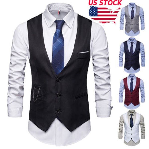 fashion 2019 new men's formal casual business wedding dress vest suit slim tuxedo waistcoat coat plus size, Black;white
fashion 2019 new men's formal casual business wedding dress vest suit slim tuxedo waistcoat coat plus size, Black;white