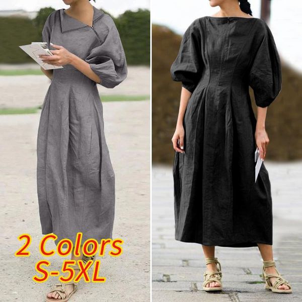 vonda 2020 casual summer dress loose solid color party midi-calf dresses bohemian party vestidos elegant short sleeve blusas, White;black
vonda 2020 casual summer dress loose solid color party midi-calf dresses bohemian party vestidos elegant short sleeve blusas, White;black