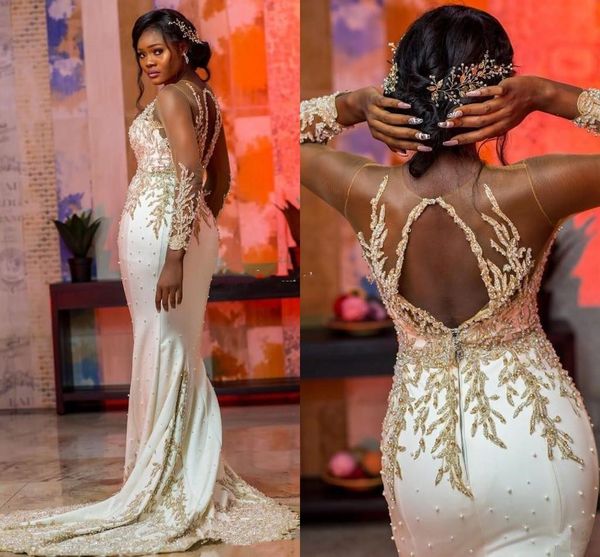 illusion long sleeve mermaid arabic evening dresses 2020 sheer neck keyhole neck lace beaded luxury plus size aso ebi prom gown, Black;red
illusion long sleeve mermaid arabic evening dresses 2020 sheer neck keyhole neck lace beaded luxury plus size aso ebi prom gown, Black;red