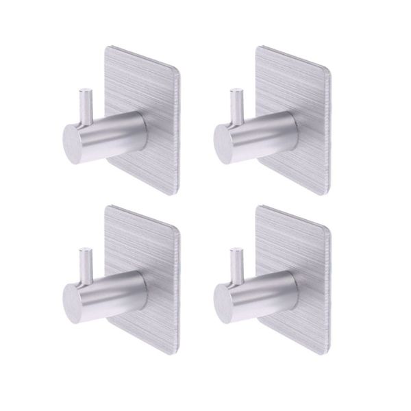 4 pcs self adhesive hooks home kitchen wall door hook clothes coat bag key hanger bathroom towel holder storage rack aluminum
4 pcs self adhesive hooks home kitchen wall door hook clothes coat bag key hanger bathroom towel holder storage rack aluminum