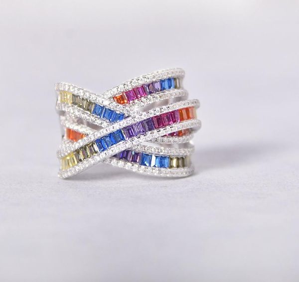 colorful ring for women sparling bling cubic zirconia multi wrap silver classical jewelry christmas eve gift, Golden;silver
colorful ring for women sparling bling cubic zirconia multi wrap silver classical jewelry christmas eve gift, Golden;silver