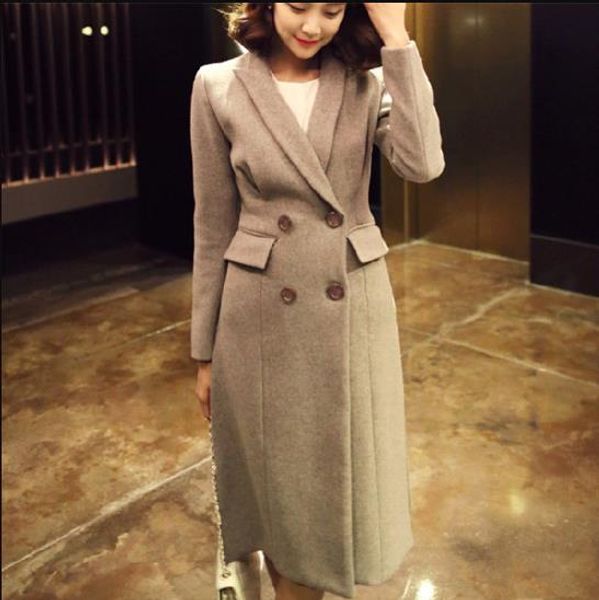 elegant turn down collar warm winter wool blends female office lady long coat women casual autumn overcoat outerwear lj38, Black
elegant turn down collar warm winter wool blends female office lady long coat women casual autumn overcoat outerwear lj38, Black
