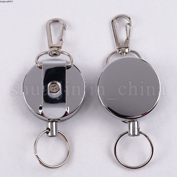 wire chain high key resilience ring steel wire rope chain recoil metal retractable alarm anti lost belt clip nna278, Silver
wire chain high key resilience ring steel wire rope chain recoil metal retractable alarm anti lost belt clip nna278, Silver