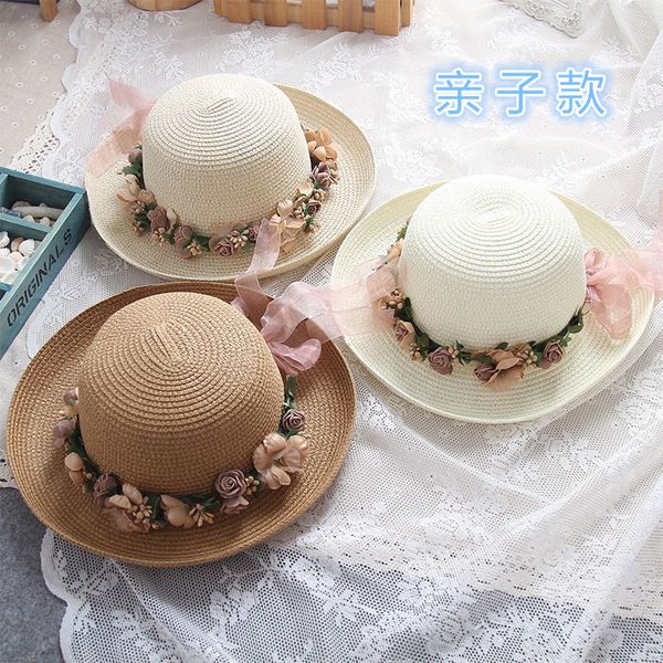 children straw hat women's summer parent and child-garland baby straw hat crimping sun-resistant e outing seaside beach cap, Yellow
children straw hat women's summer parent and child-garland baby straw hat crimping sun-resistant e outing seaside beach cap, Yellow