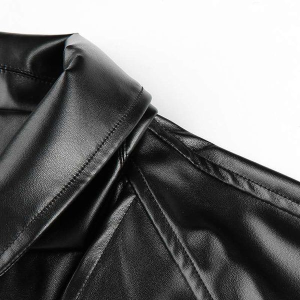 2019 new european and american women's fashion cross-border fall 2019 polo waist collection locomotive style pu leather jacket trend, Black
2019 new european and american women's fashion cross-border fall 2019 polo waist collection locomotive style pu leather jacket trend, Black