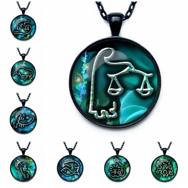12 constellations time gem glass necklace pendant dan357 mix order pendant necklaces, Silver
12 constellations time gem glass necklace pendant dan357 mix order pendant necklaces, Silver