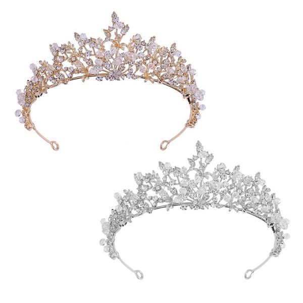 new bridal hair jewelry handmade artificial crystal glass crown alloy rhinestone headwear, Golden;white
new bridal hair jewelry handmade artificial crystal glass crown alloy rhinestone headwear, Golden;white