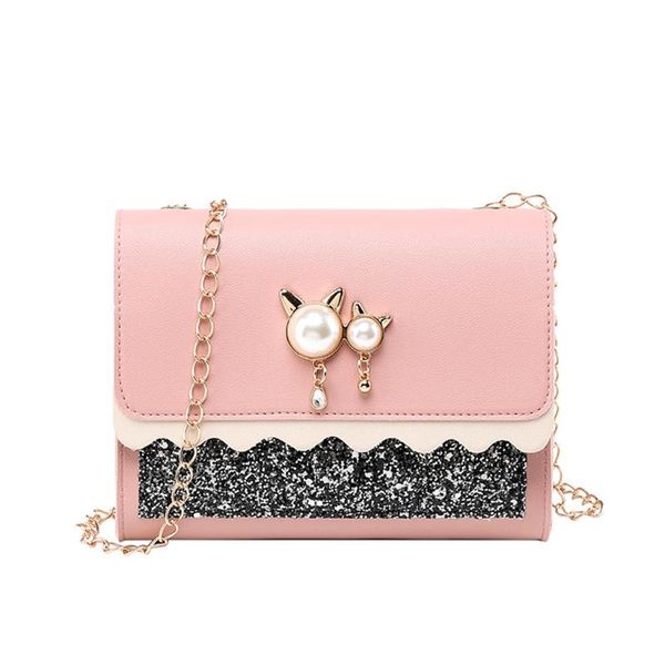 2020 cute cat pearl pendant sequin small square bag wild shoulder messenger bag spring and summer popular wild 0107
2020 cute cat pearl pendant sequin small square bag wild shoulder messenger bag spring and summer popular wild 0107