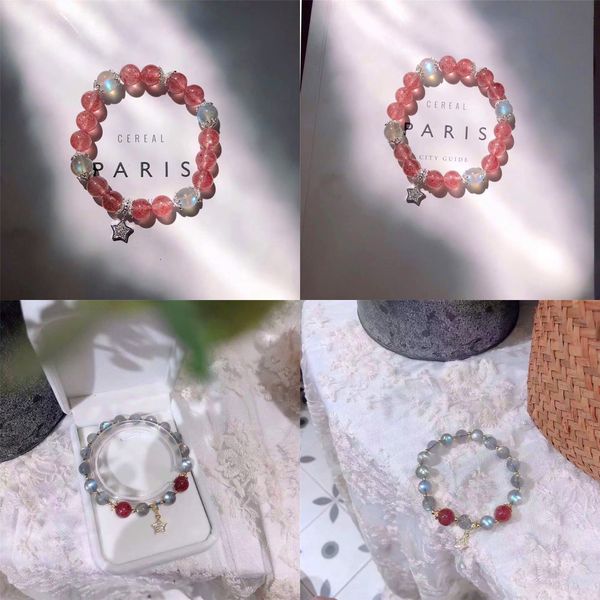 925 beaded jewelry crystal natural strawberry crystal ash moonlight both circle bracelet pull feldspar bracelet silver parts bracelet, Black
925 beaded jewelry crystal natural strawberry crystal ash moonlight both circle bracelet pull feldspar bracelet silver parts bracelet, Black