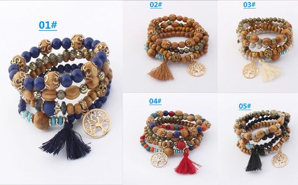 new bohemian beach multilayer wood beads tassel tree of life charm bracelets bangles for women gift wrist mala bracelet, Red;brown
new bohemian beach multilayer wood beads tassel tree of life charm bracelets bangles for women gift wrist mala bracelet, Red;brown