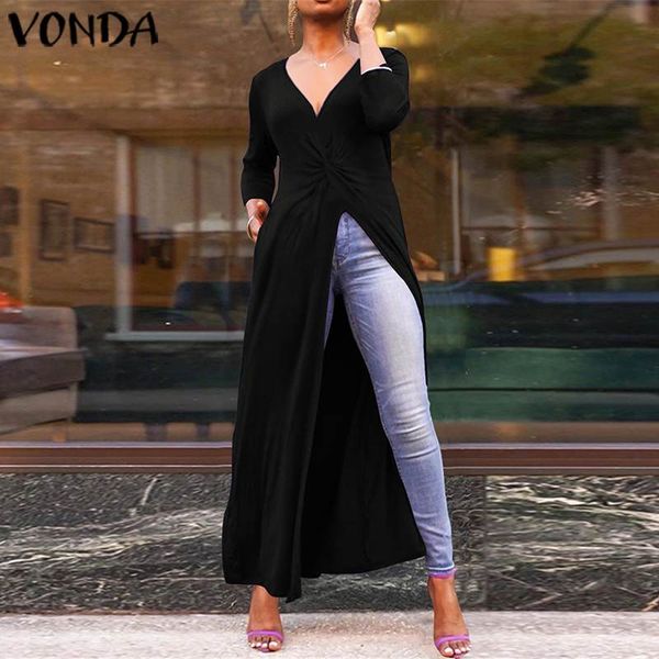 vonda split shirts women asymmetrical party blouse 2019 fashion solid female casual long sleeve blusas femininas plus size, White
vonda split shirts women asymmetrical party blouse 2019 fashion solid female casual long sleeve blusas femininas plus size, White