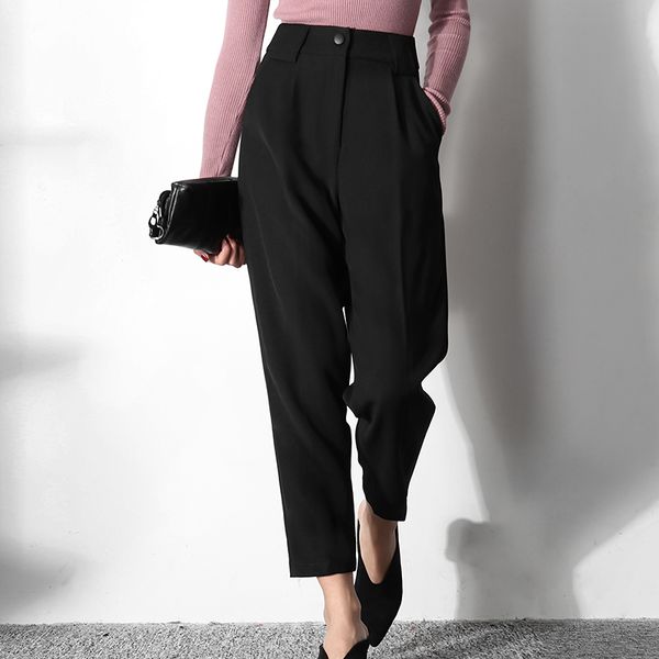 lanmrem can ship 2020 spring summer fashion new black ankle-length haren pants women high casual all-match trousers famale yj078, Black;white
lanmrem can ship 2020 spring summer fashion new black ankle-length haren pants women high casual all-match trousers famale yj078, Black;white