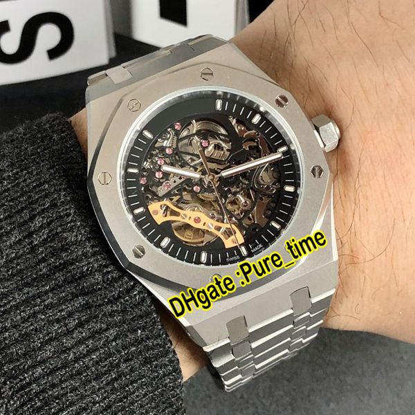 new royal 15407st.oo.1220st.01 automatic mens watch black hollow skeleton dial double balance stainless steel bracelet watches pure_time, Slivery;brown
new royal 15407st.oo.1220st.01 automatic mens watch black hollow skeleton dial double balance stainless steel bracelet watches pure_time, Slivery;brown