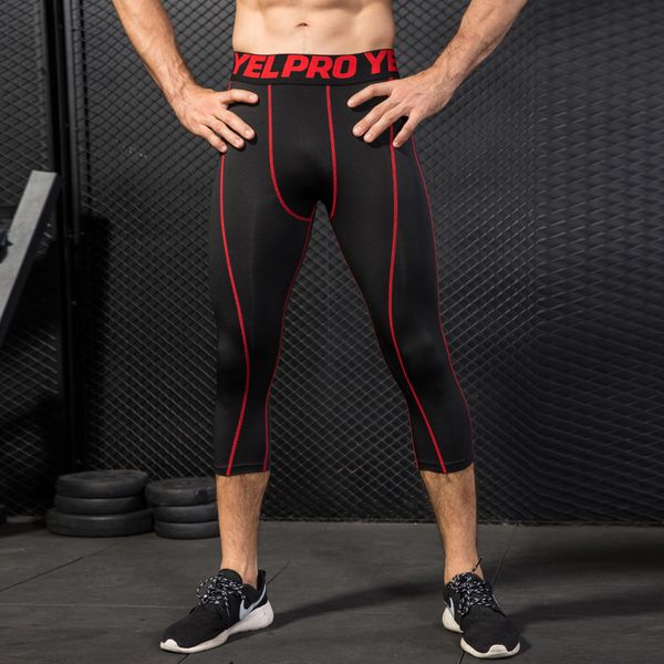 muscleguys summer mens compression tights 3/4 pants sportswear tight fitness trouser joggers leggings slim fit workout gyms pant, Black
muscleguys summer mens compression tights 3/4 pants sportswear tight fitness trouser joggers leggings slim fit workout gyms pant, Black