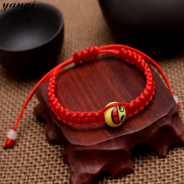handmade for new year rope bracelet smiling face beads red rope bracelet brave troops beads bangles for child dropship jewelry, White
handmade for new year rope bracelet smiling face beads red rope bracelet brave troops beads bangles for child dropship jewelry, White