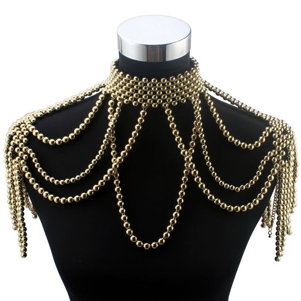 chunky bead pendant choker long statement necklace for women florate brand fashion new chain costume body jewelry pearl necklace, Silver
chunky bead pendant choker long statement necklace for women florate brand fashion new chain costume body jewelry pearl necklace, Silver