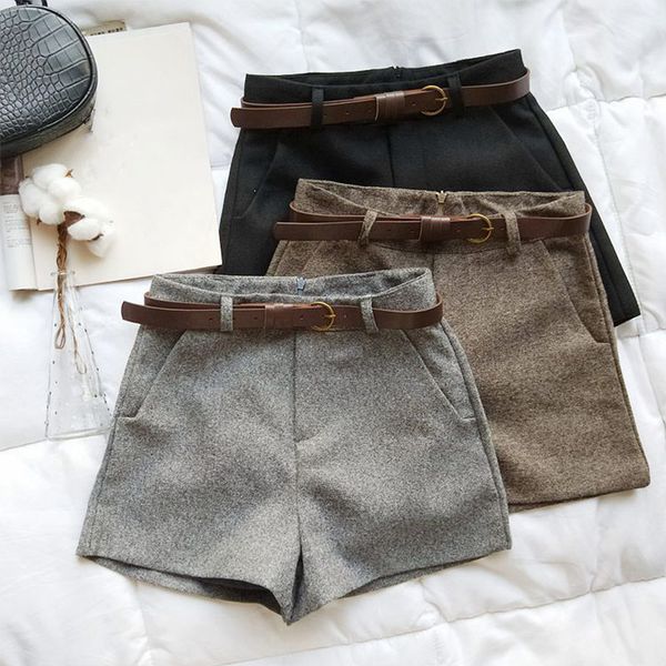 women's high waist wide leg sashes formal shorts solid outerwear zipper crop lady buttom 2019 summer casual female short clothes, White;black
women's high waist wide leg sashes formal shorts solid outerwear zipper crop lady buttom 2019 summer casual female short clothes, White;black
