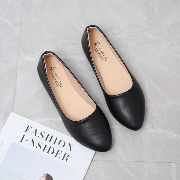 new arrival slip-on flat shoes women's simple basic style solid color fashion non-slip wear-resistant loafers ladies w38-37, Black
new arrival slip-on flat shoes women's simple basic style solid color fashion non-slip wear-resistant loafers ladies w38-37, Black