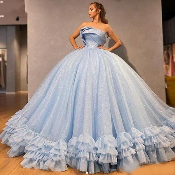 ball gown light blue quinceanera dresses strapless sequins tiered tulle puffy graduation dress lace up back girls pageant gowns, Blue;red
ball gown light blue quinceanera dresses strapless sequins tiered tulle puffy graduation dress lace up back girls pageant gowns, Blue;red