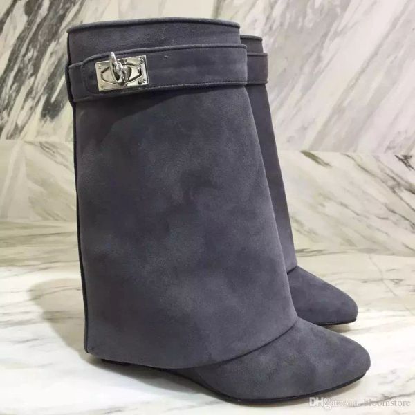 Известный бренд металлический замок акулы женщин ботильоны 12 цветов на высоком к 
Известный бренд металлический замок акулы женщин ботильоны 12 цветов на высоком к