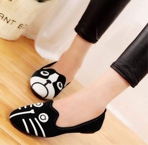 women's shoes personality the cat dog shoes velvet flat comfortable flats 448, Black
women's shoes personality the cat dog shoes velvet flat comfortable flats 448, Black