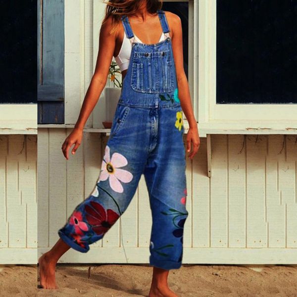 jaycosin women casual plus size loose overalls pants korean cool jeans flower print pants streetwear boyfriend vinage style 127, Blue
jaycosin women casual plus size loose overalls pants korean cool jeans flower print pants streetwear boyfriend vinage style 127, Blue