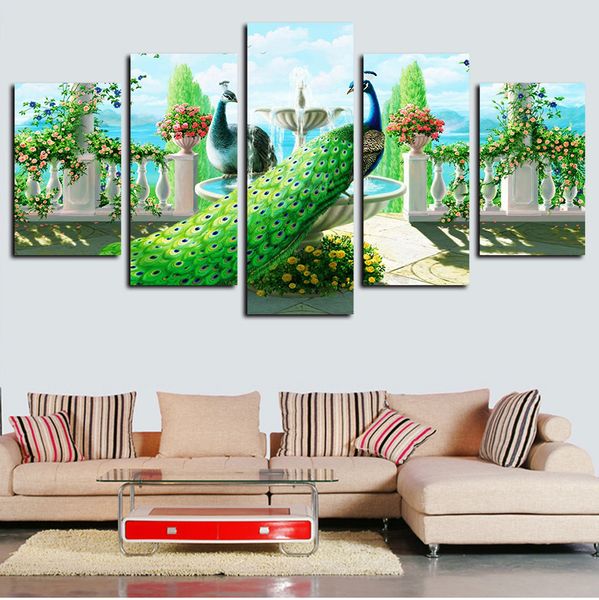 5 piece giclee canvas prints wall art green peacock couple animal landscape pictures poster paintings for living room bedroom home decor
5 piece giclee canvas prints wall art green peacock couple animal landscape pictures poster paintings for living room bedroom home decor