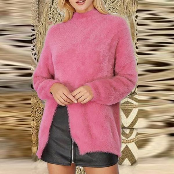 women casual loose plush sweaters long sleeve knitted knitwear solid color round collar sweater fashion suéter femenino#3, White;black
women casual loose plush sweaters long sleeve knitted knitwear solid color round collar sweater fashion suéter femenino#3, White;black