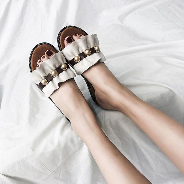 сексуальные женщины летняя мода сандалии тапочки solid color pearl flats open toe пятки плоский лодыжки донные повседневный пляжная обувь ра, Black
сексуальные женщины летняя мода сандалии тапочки solid color pearl flats open toe пятки плоский лодыжки донные повседневный пляжная обувь ра, Black