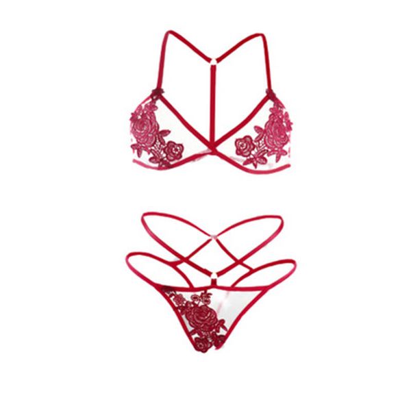 red hollow flowers lingerie set lace transparent bra and panty set women intimates 2020 black underwear bra, Red;black
red hollow flowers lingerie set lace transparent bra and panty set women intimates 2020 black underwear bra, Red;black
