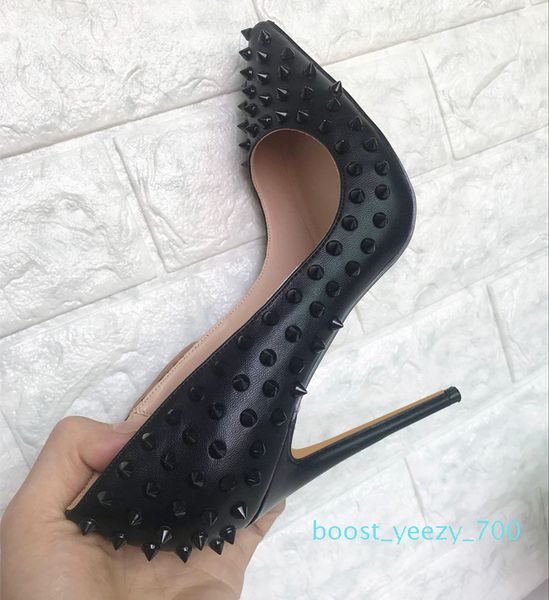 brand red sloe women pumps high heel shoes rivet pointed toe fine heel lady wedding shoes bottom for the red fashion party +logo+box b70, Black
brand red sloe women pumps high heel shoes rivet pointed toe fine heel lady wedding shoes bottom for the red fashion party +logo+box b70, Black