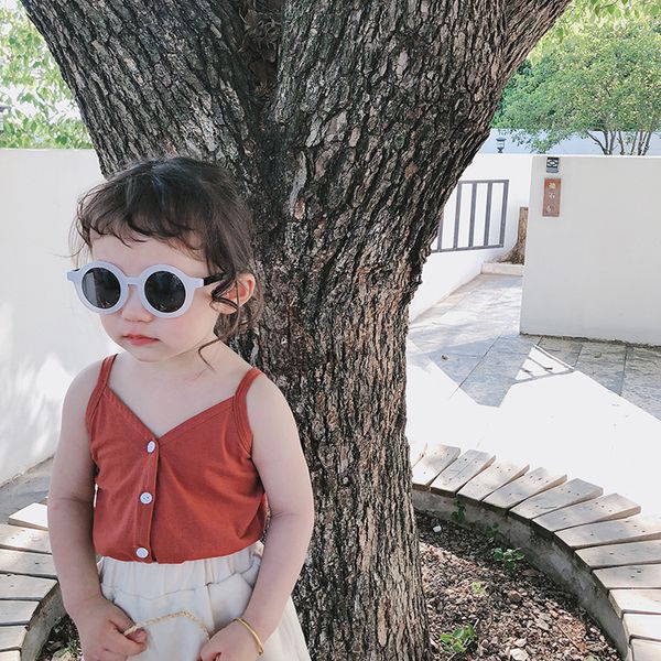 summer cute girls solid color v-neck sleeveless vest kids cotton cool and refreshing button tees, Blue
summer cute girls solid color v-neck sleeveless vest kids cotton cool and refreshing button tees, Blue