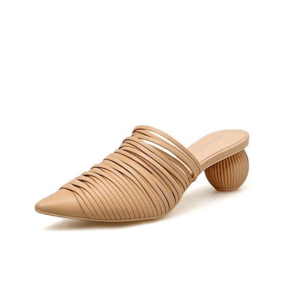 women slippers sandals pointed toe strangestyle half slippers fashion muller narrow band lady outside wear slides woman, Black
women slippers sandals pointed toe strangestyle half slippers fashion muller narrow band lady outside wear slides woman, Black
