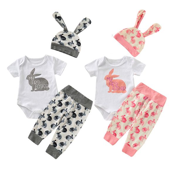 girls easter outfits letter printed romper pants with headband sets kids lersure clothes girls boy easter clothing sets 07, White
girls easter outfits letter printed romper pants with headband sets kids lersure clothes girls boy easter clothing sets 07, White