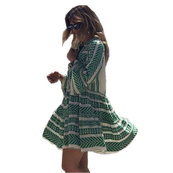 women summer dress flare sleeve v neck boho short mini dress evening party beach dresses vestidos sundress, Black;gray
women summer dress flare sleeve v neck boho short mini dress evening party beach dresses vestidos sundress, Black;gray
