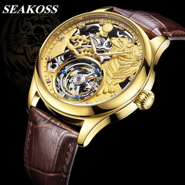 zodiac tiger super skeleton real watches men sapphire glass men's hand wind mechanical watches 50m waterproof, Slivery;brown
zodiac tiger super skeleton real watches men sapphire glass men's hand wind mechanical watches 50m waterproof, Slivery;brown