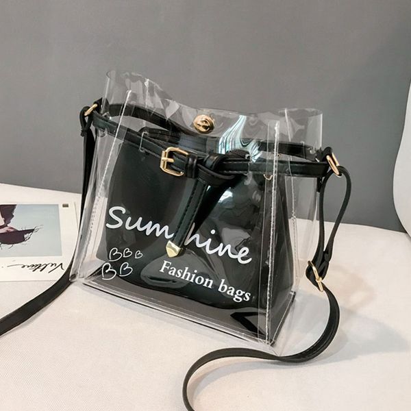 summer women beach girls clear letter fashion transparent jelly mother and child print handbag shoulder bag wild messenger bag
summer women beach girls clear letter fashion transparent jelly mother and child print handbag shoulder bag wild messenger bag