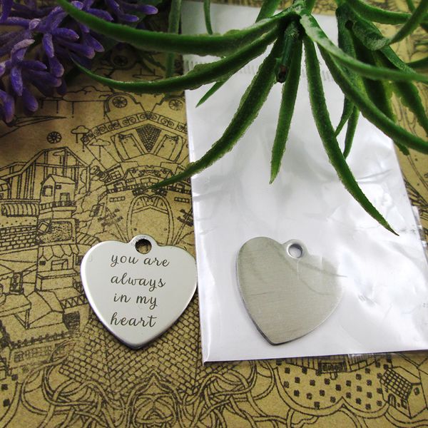 40pcs--"you are always in my heart"stainless steel charms more style for choosing diy charms pendants for necklace, Bronze;silver
40pcs--"you are always in my heart"stainless steel charms more style for choosing diy charms pendants for necklace, Bronze;silver