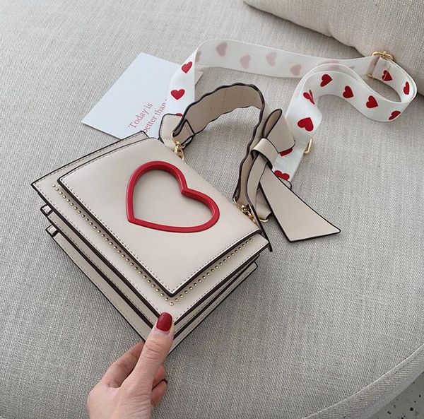 lady handbag with heart women sweet shoulder bags crossbody bag ph-rg2061738