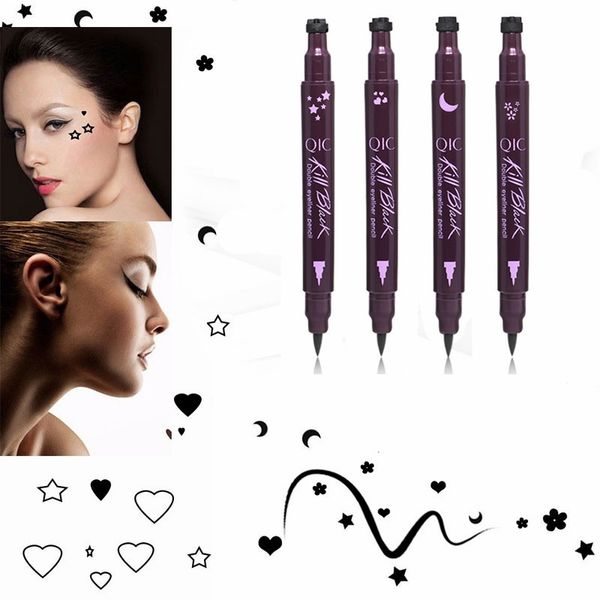 double-head black liquid eyeliner pencil easy to wear makeup star heart moon flower stamp waterproof mark seal tattoo eye liner
double-head black liquid eyeliner pencil easy to wear makeup star heart moon flower stamp waterproof mark seal tattoo eye liner