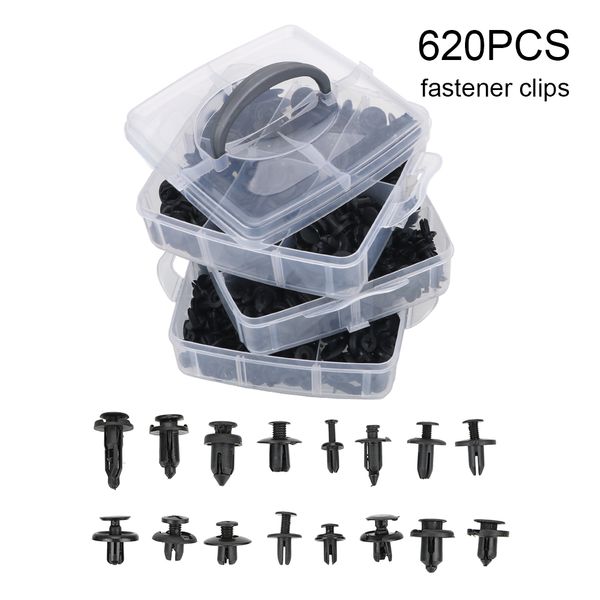 620pcs trunk screw rivets set car bumper fender for auto plastic fastener clips
