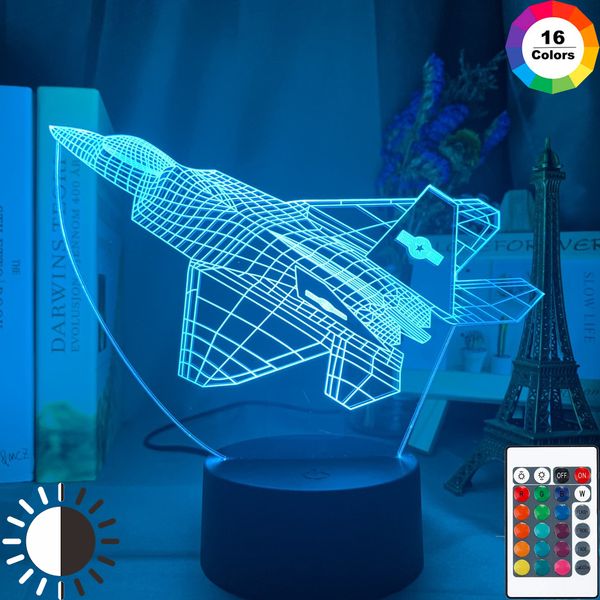 lockheed martin f-22 raptor kids night light 3d illusion led bedroom decor light cool child birthday gift lamp fighter aircraft
lockheed martin f-22 raptor kids night light 3d illusion led bedroom decor light cool child birthday gift lamp fighter aircraft