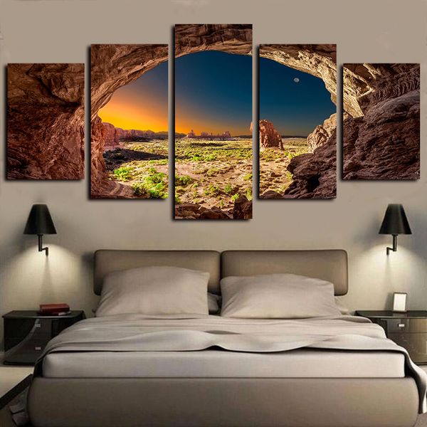 5 panels moon cave arched rock landscape artworks canvas wall art for kid home wall decor abstract poster canvas print oil painting
5 panels moon cave arched rock landscape artworks canvas wall art for kid home wall decor abstract poster canvas print oil painting