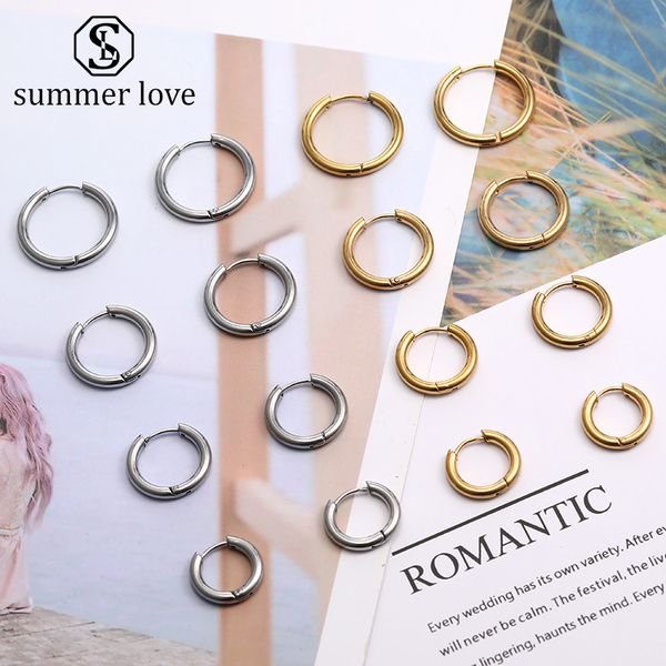 new arrival stainless steel small hoop earrings 15mm-21mm punk exaggerated personality huggie ear rings for women men fashion jewelry gift, Silver
new arrival stainless steel small hoop earrings 15mm-21mm punk exaggerated personality huggie ear rings for women men fashion jewelry gift, Silver