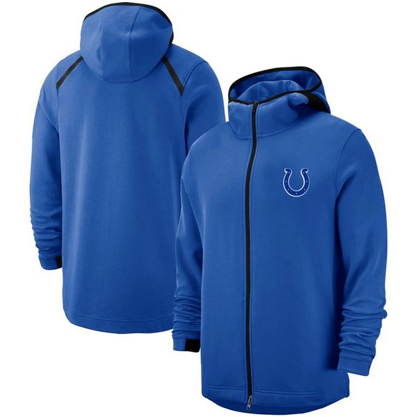 

2019 indianapolis men style colt show time therma flex performance full-zip hoodie-bule, Blue;black
